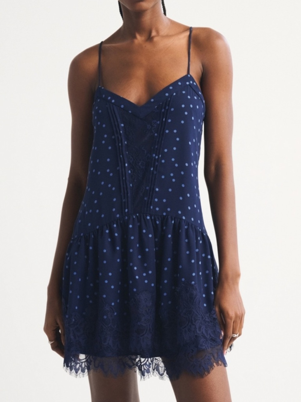 Abercrombie Blue Polkadot Mini Dress